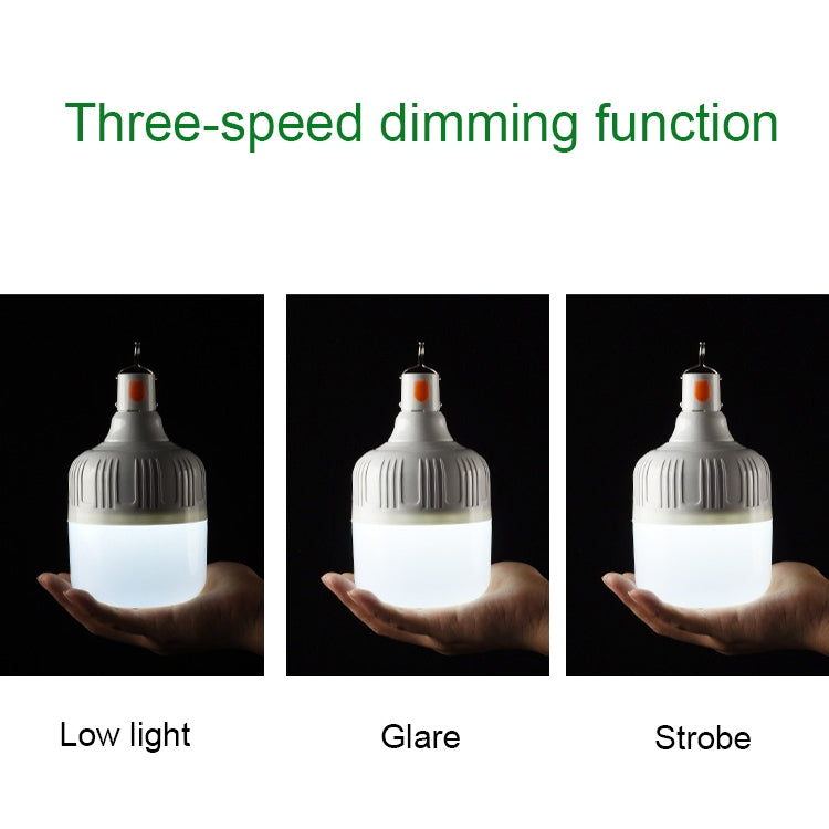 AB26 USB Charging LED Bulb Night Market Stall Lights Outdoor Camping Hanging Lamp, Power: 60W (White) - Camping Lighting by buy2fix | Online Shopping UK | buy2fix