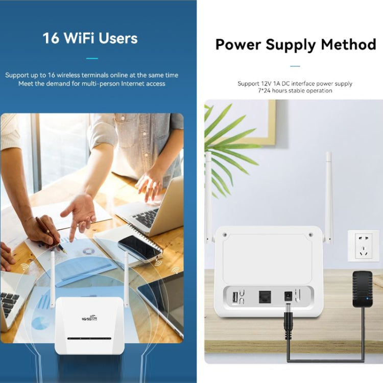 VR312 4G LTE Router 4G CPE FDD/TDD Card Mobile Router MOD Malay Version EU Plug(White) by buy2fix