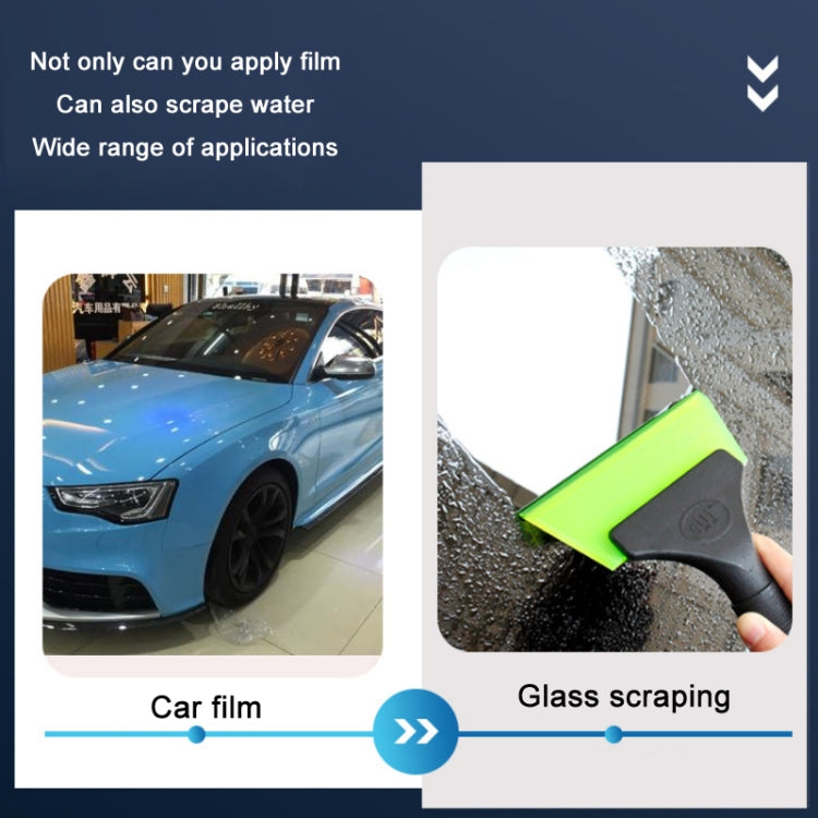 Plastic Bull Bar Film Squeegee Car Glass Cleaning Tools(Blue With Handle) by buy2fix