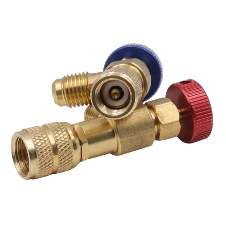 Air Conditioner Fluoridation Safety Valve Refrigerant Filling Connector(Side R22 Bottom R22) by buy2fix
