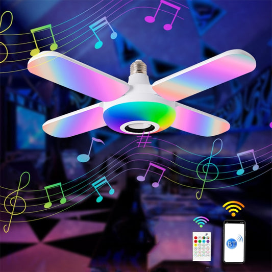 Smart Remote Control Colorful Folding Music Bulb Light with Audio Function, Spec: New 4+1 by buy2fix