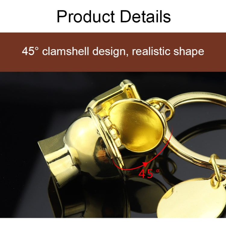 5 PCS X-026 Mini Toilet Shape Car Keychain Bag Pendant(Gold) by buy2fix