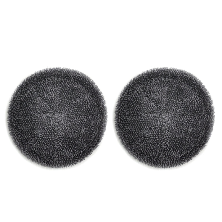 For Ecovacs Deebot N9+ 2pcs Robot Vacuum Cleaner Steam Mop Cloth(Full Hair Ash) - For ECOVACS Accessories by buy2fix | Online Shopping UK | buy2fix