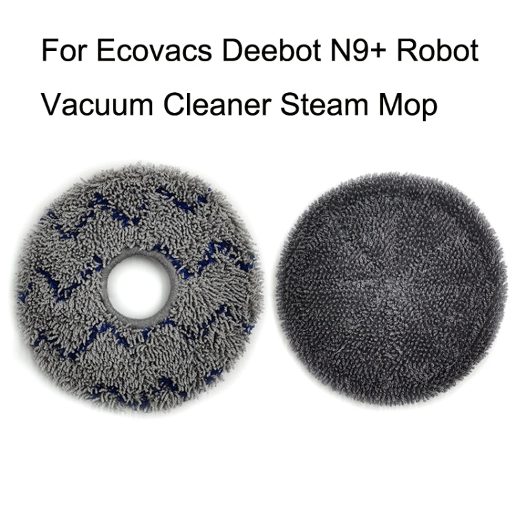 For Ecovacs Deebot N9+ 2pcs Robot Vacuum Cleaner Steam Mop Cloth(Ripple) - For ECOVACS Accessories by buy2fix | Online Shopping UK | buy2fix