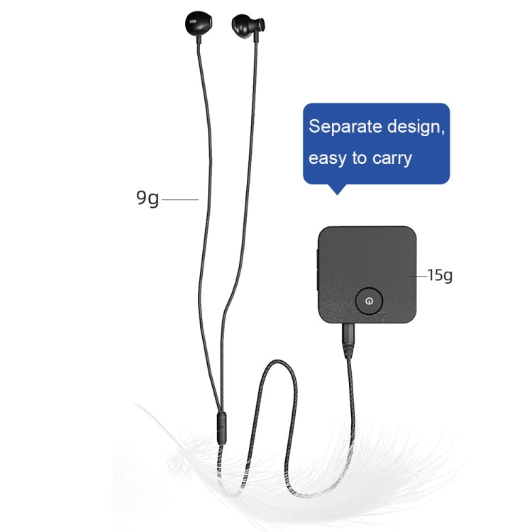 U20 Lavalier Bluetooth Sound Collector Smart Auxiliary Bluetooth Headset(Black) - Hearing Aids by buy2fix | Online Shopping UK | buy2fix