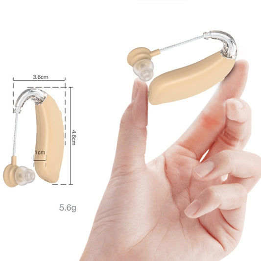 GM-301 Hearing Aid Rechargeable Sound Amplifier,Spec: With Charging Pod Skin Color+White by buy2fix
