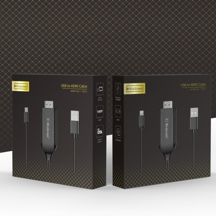 LD36 8 Pin + Micro USB + Type-C / USB-C to HDMI 1080P HDTV Dongle Cable, Plug And Play HDMI With Screen Plug And Play by buy2fix