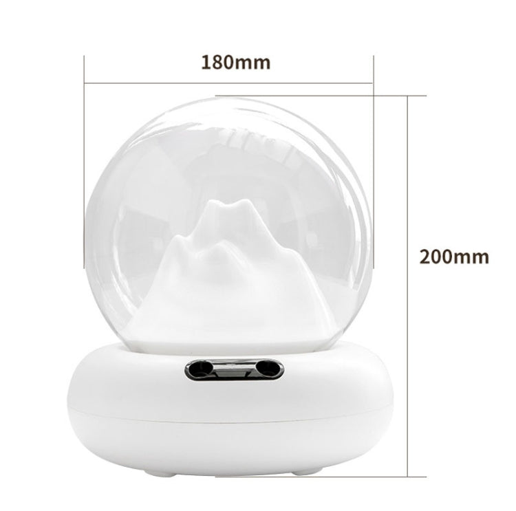 Rechargeable Moutain View Double Spray Aromatherapy Difusor Humidifier With Colorful Light(White) - Air Purifiers & Accessories by buy2fix | Online Shopping UK | buy2fix