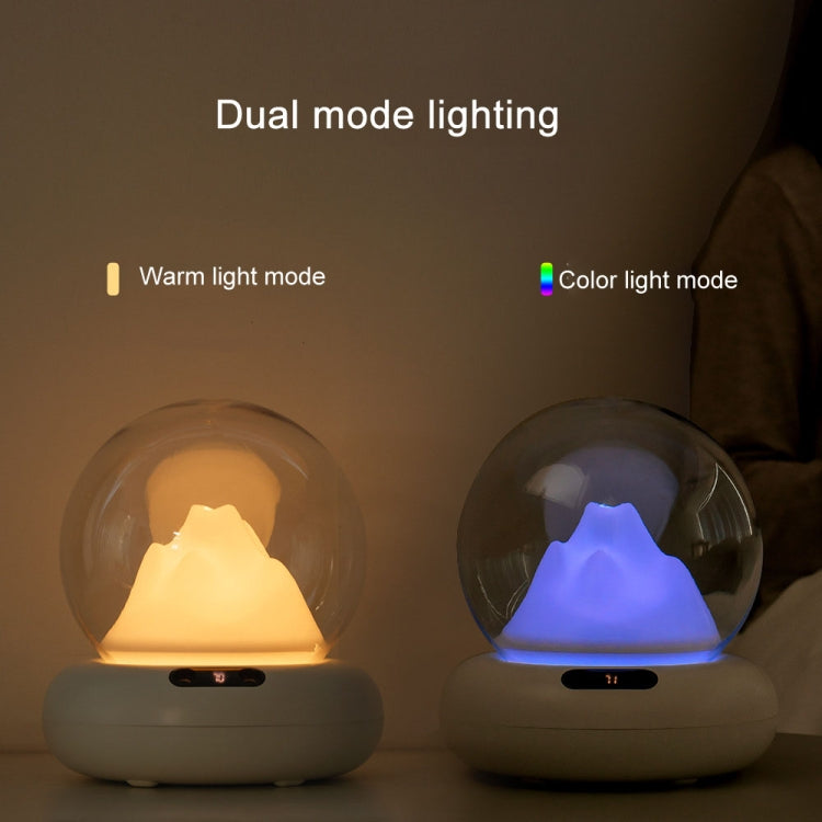 Rechargeable Moutain View Double Spray Aromatherapy Difusor Humidifier With Colorful Light(White) - Air Purifiers & Accessories by buy2fix | Online Shopping UK | buy2fix