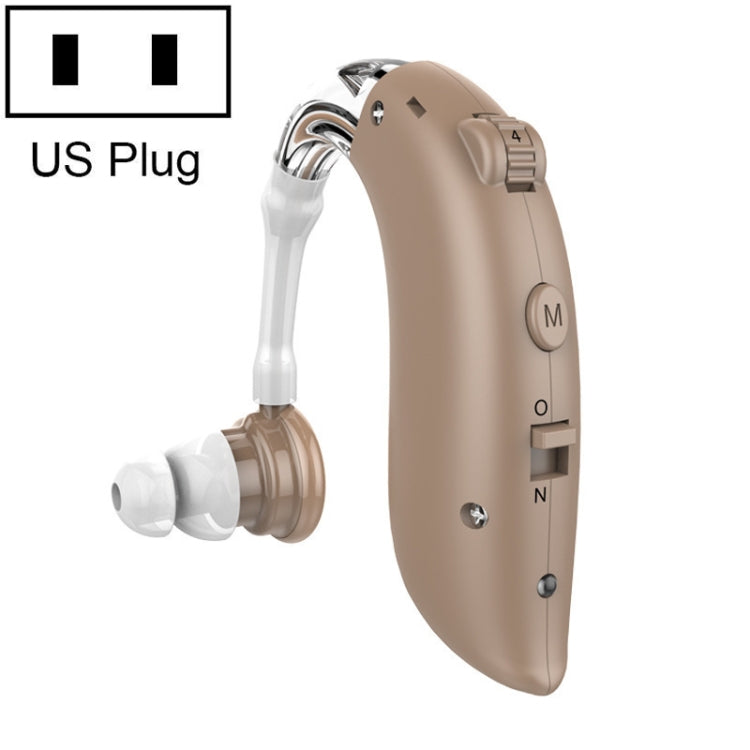 GM-105 Smart Noise Cancelling Ear-hook Rechargeable Elderly Hearing Aids, Spec: US Pulg(Skin Color) - Hearing Aids by buy2fix | Online Shopping UK | buy2fix