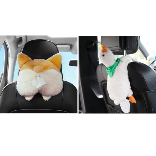 Multifunctional Cartoon Armrest Box Seat Back Tissue Box, Styles: Corgi by buy2fix