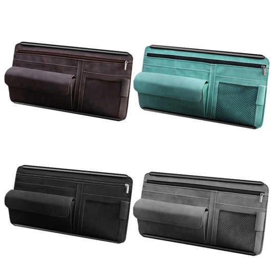 DE RAN FU Car Shade Glasses Box Storage Bag Car Flip Fur Glue Box Zipper Card Bag(Black) by DE RAN FU