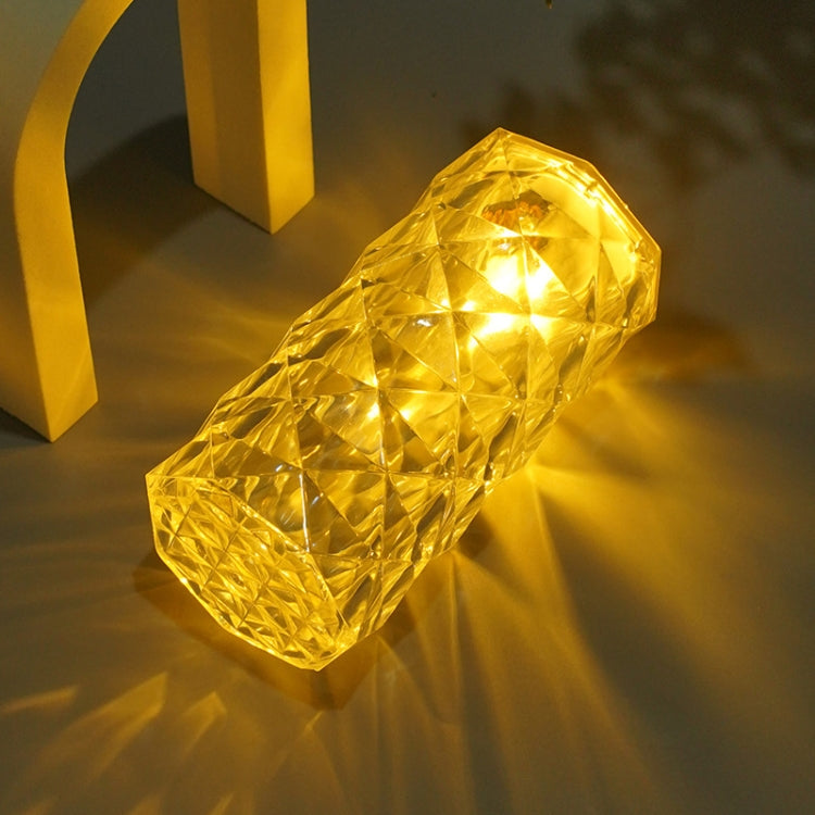 2 PCS SF-001A 1.5V Rose Ambient Light Bedside Crystal LED Desk Lamp, Color: Yellow Light - by buy2fix | Online Shopping UK | buy2fix