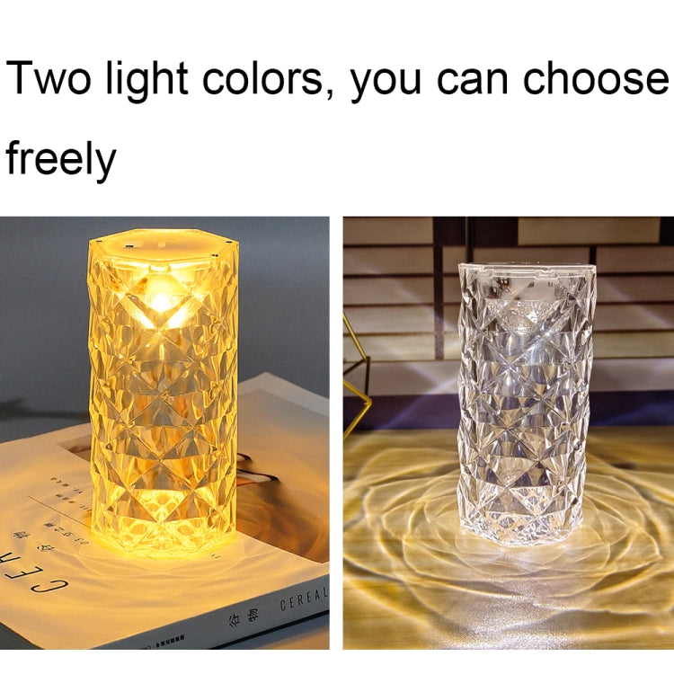 2 PCS SF-001A 1.5V Rose Ambient Light Bedside Crystal LED Desk Lamp, Color: White Light - by buy2fix | Online Shopping UK | buy2fix