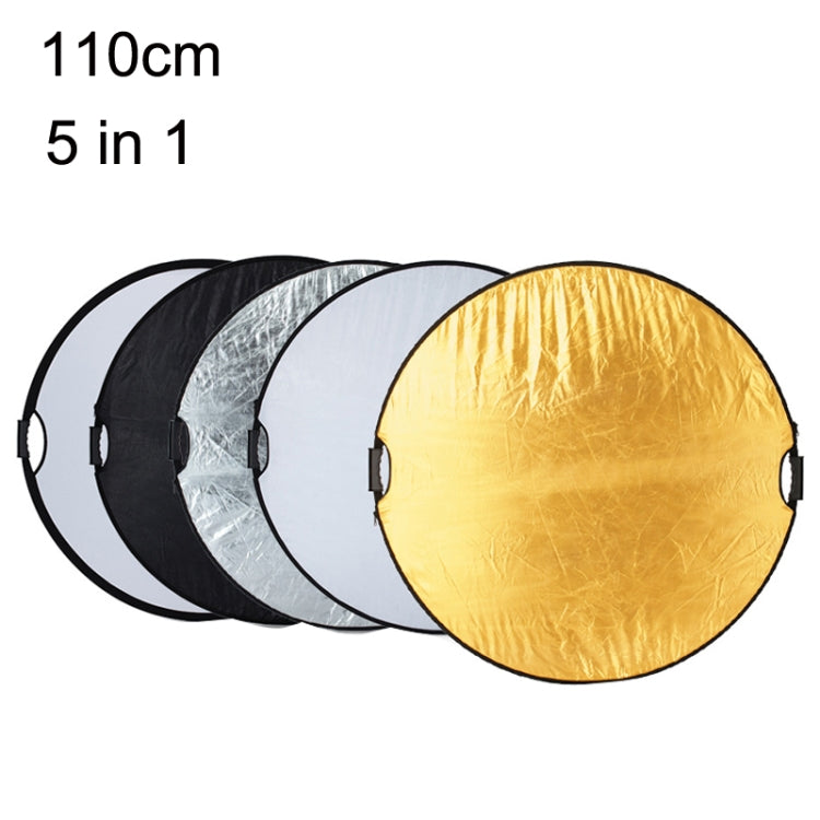 Selens 5 In 1 (Gold / Silver / White / Black / Soft Light) Folding Reflector Board, Size: 110cm Round - by Selens | Online Shopping UK | buy2fix