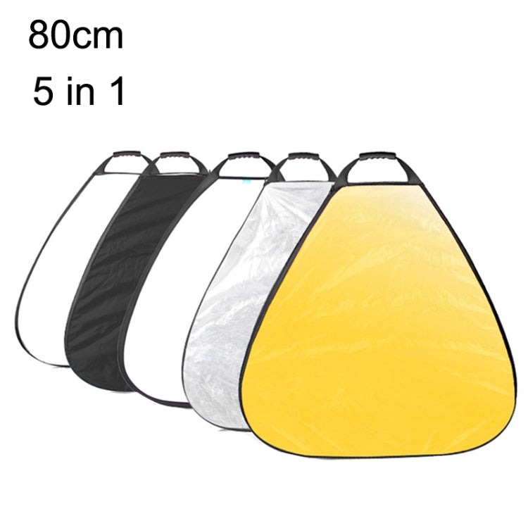 Selens 5 In 1 (Gold / Silver / White / Black / Soft Light) Folding Reflector Board, Size: 80cm Triangle - by Selens | Online Shopping UK | buy2fix