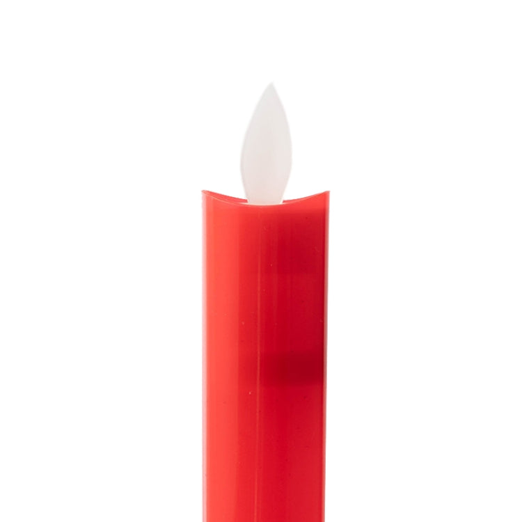 2 PCS Simulation Long-rod Electronic Candle Lamp Swing Wick LED Temple Lamp(Red) - Holiday Lights by buy2fix | Online Shopping UK | buy2fix
