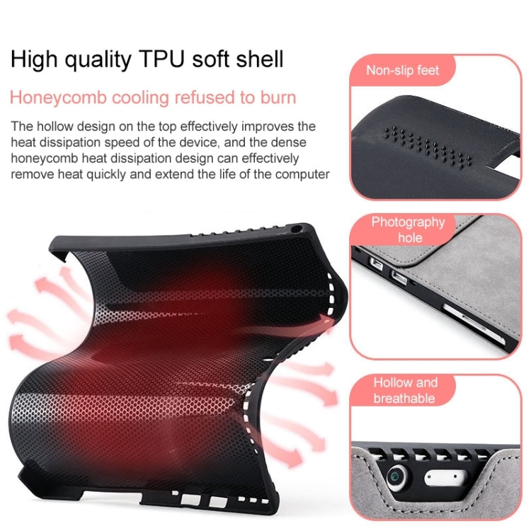 For Microsoft Surface Pro 9 Tablet Protective Case Holder(South African Sheepskin Black Case) by buy2fix