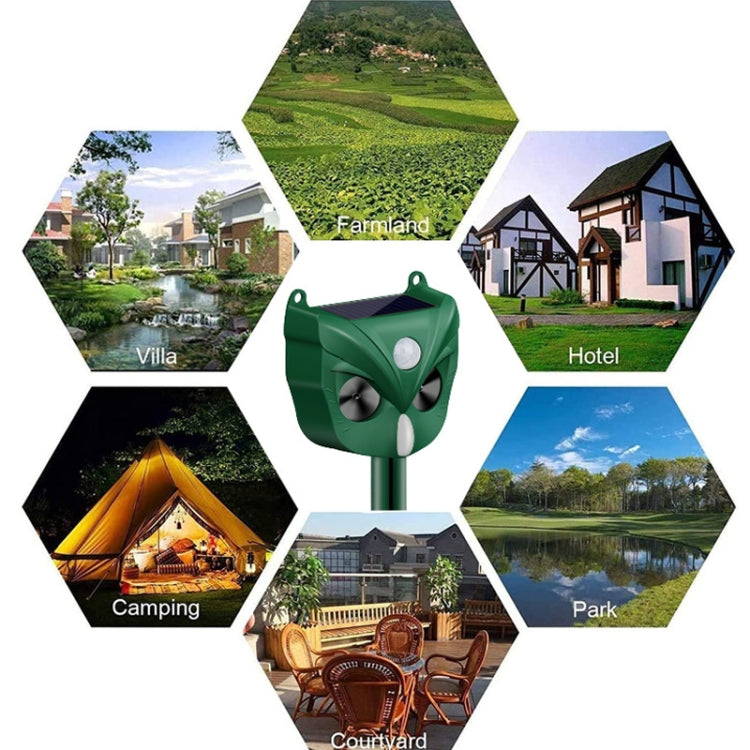 RC546 Outdoor Smart Solar Animal Ultrasonic Repellers by buy2fix