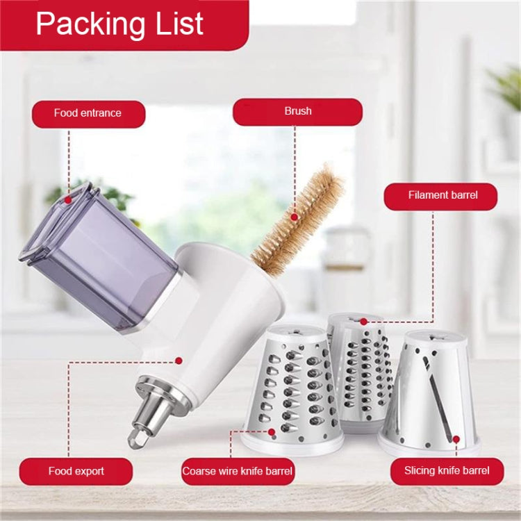 KA-08 For KitchenAid New Cutter Multi-functional Vegetable Cutter Accessories Slicer Grater(White) by buy2fix