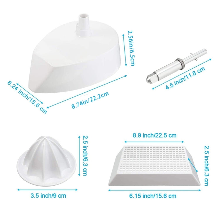 For KitchenAid 4.5QT/5QT KA-007 Orange Squeezer Filter Base + Filter Basket + Juicer Reamer + Shaft - Food Disposer Parts by buy2fix | Online Shopping UK | buy2fix