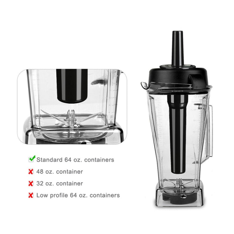 For Vitamix 760/5000/5200 Blenders Standard 64oz Container Blender Tamper Tool(Black) - Juicer Parts by buy2fix | Online Shopping UK | buy2fix