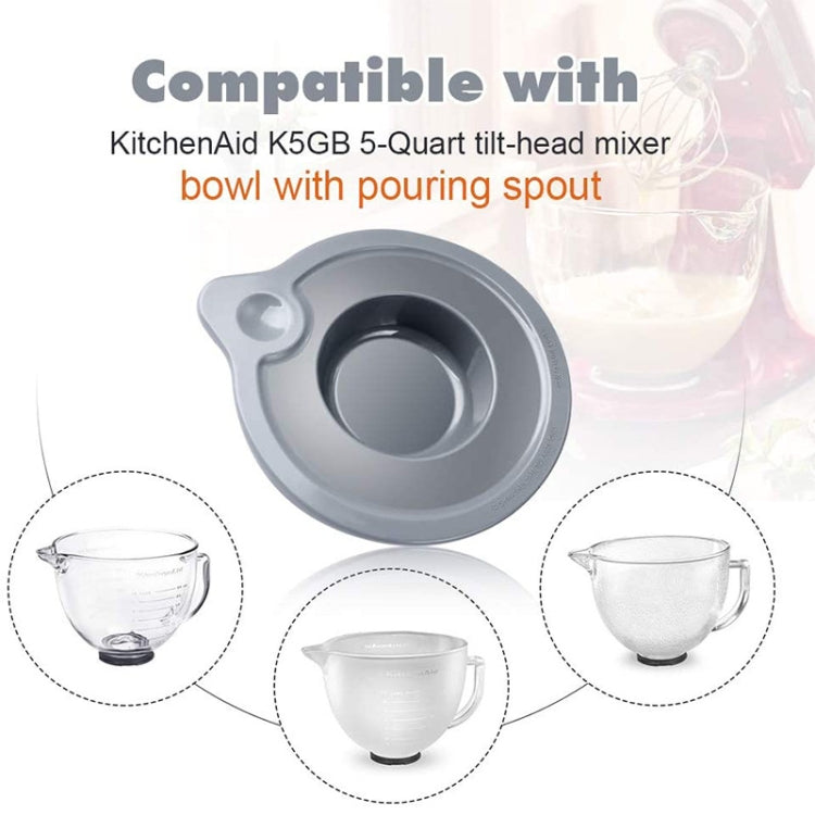 KA-T5 For KitchenAid K5GB 5QT Tilt Head Stand Mixer Glass Bowl Seal Lid - Food Disposer Parts by buy2fix | Online Shopping UK | buy2fix