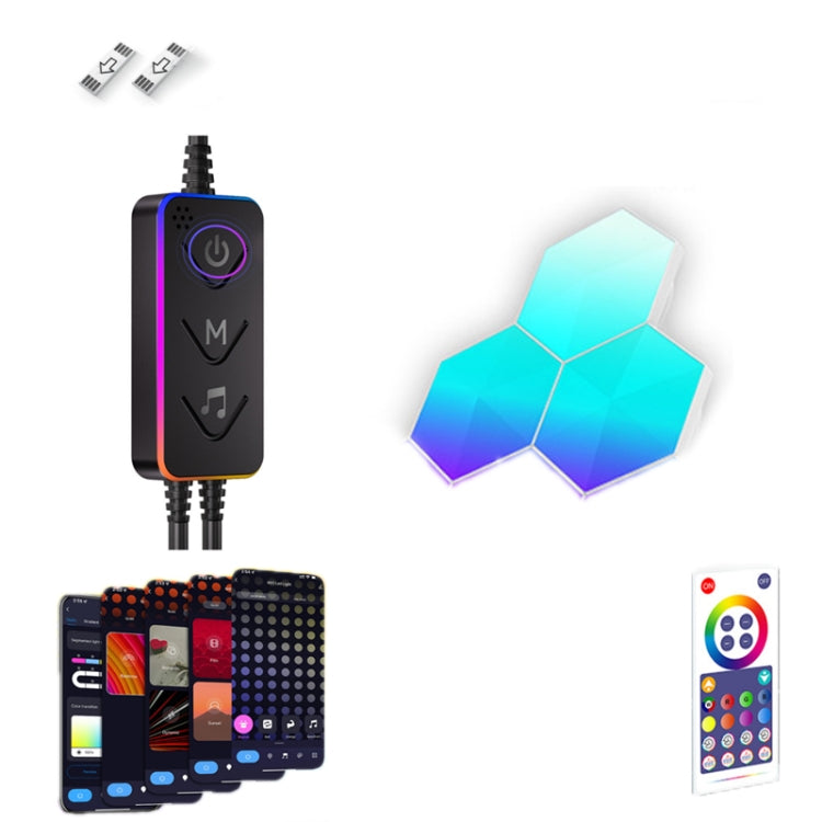 Gaming Ambient Light Smart Chiclet Backdrop Quantum Wall Light, Versions: Bluetooth(3 PCS/Set) - Novelty Lighting by buy2fix | Online Shopping UK | buy2fix