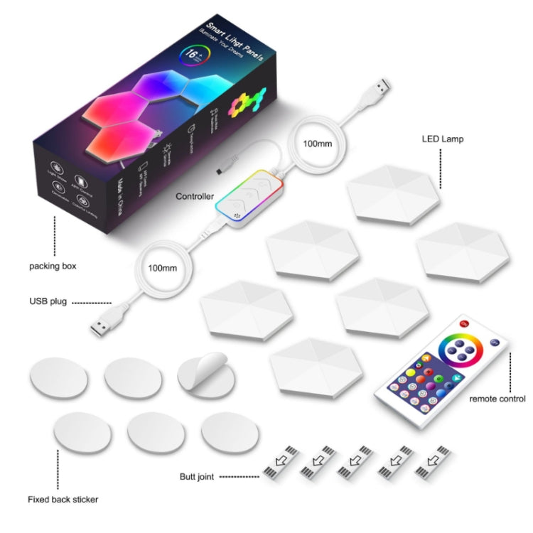 Gaming Ambient Light Smart Chiclet Backdrop Quantum Wall Light, Versions: WIFI(6 PCS/Set) - Novelty Lighting by buy2fix | Online Shopping UK | buy2fix