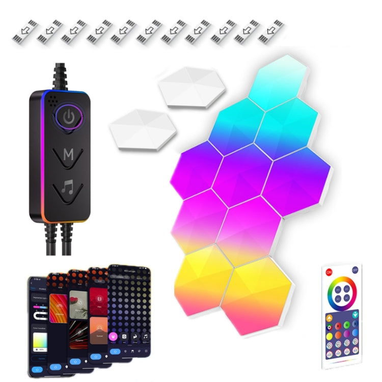 12pcs / Set Gaming Ambient Light Smart Chiclet Backdrop Quantum Wall Light, Versions: WIFI - Novelty Lighting by buy2fix | Online Shopping UK | buy2fix