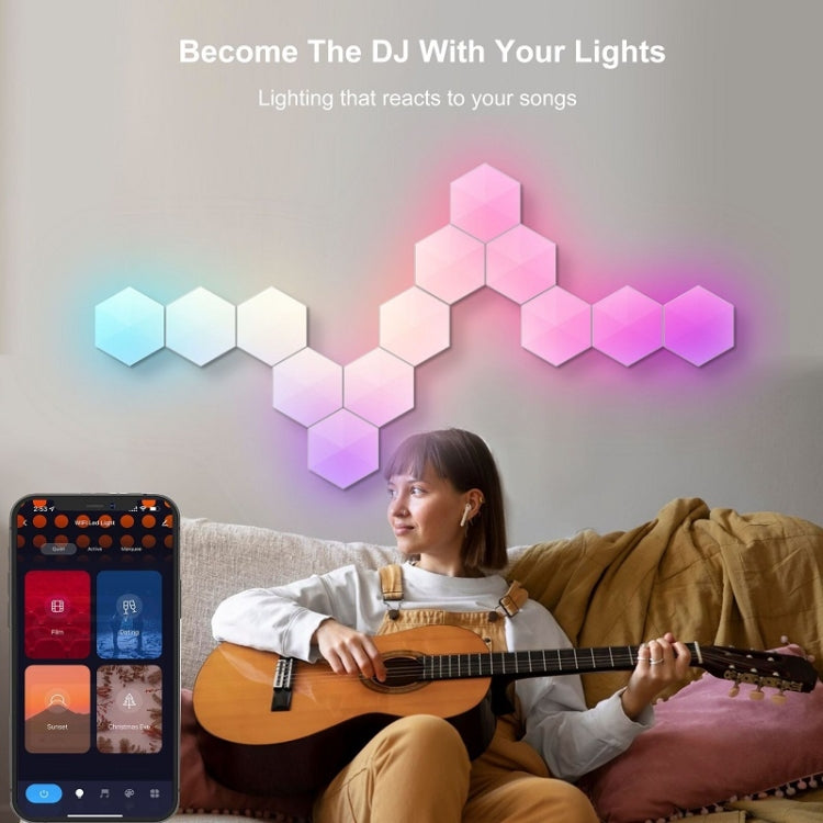 Gaming Ambient Light Smart Chiclet Backdrop Quantum Wall Light, Versions: WIFI(10 PCS/Set) by buy2fix