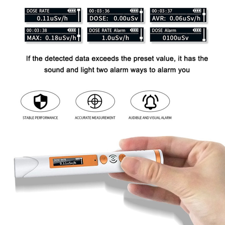 Pen Type Nuclear Radiation Detector Geiger Counter Sound Light Alarm - Radiation Detector by buy2fix | Online Shopping UK | buy2fix