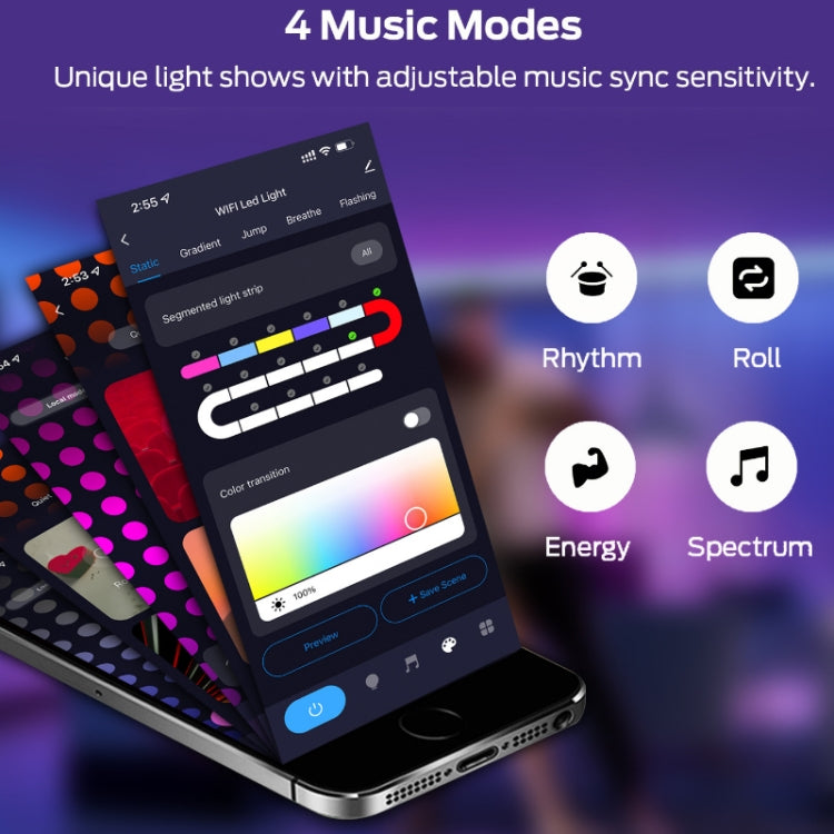 3m USB Illusion Music Neon 16 Million Color DIY Light Strip, Specification: Graffiti WiFi - Casing Waterproof Light by buy2fix | Online Shopping UK | buy2fix
