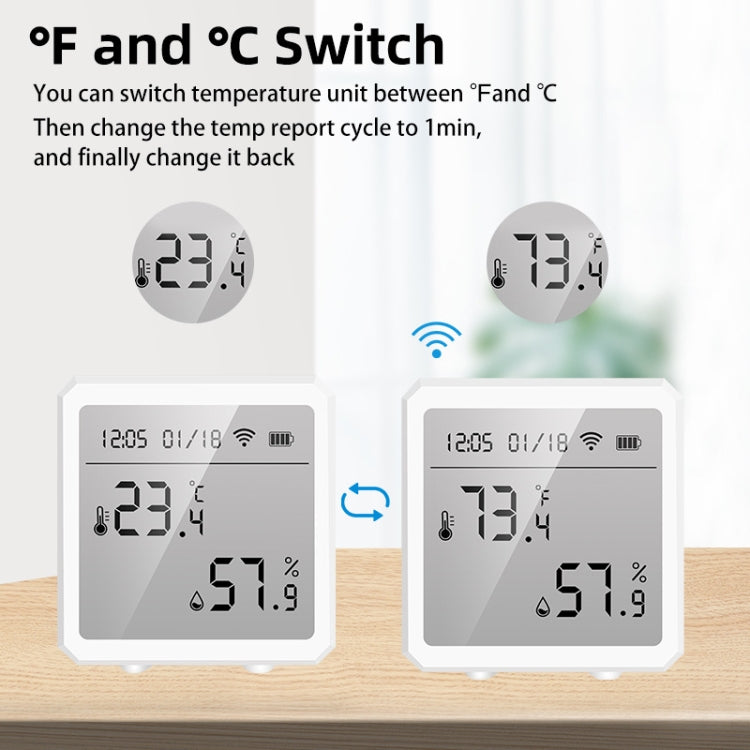 Wifi Temperature And Humidity Meter Sensor Equipment Smart Home Graffiti APP Temperature And Humidity Sensor(Black) - Smart Switch by buy2fix | Online Shopping UK | buy2fix