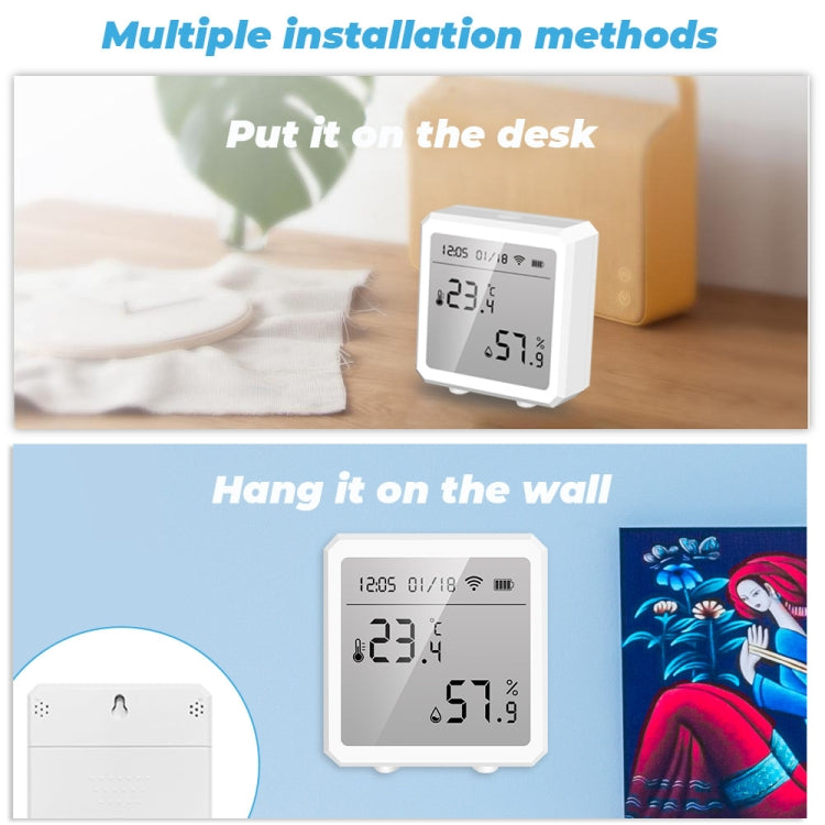 Wifi Temperature And Humidity Meter Sensor Equipment Smart Home Graffiti APP Temperature And Humidity Sensor(Black) - Smart Switch by buy2fix | Online Shopping UK | buy2fix