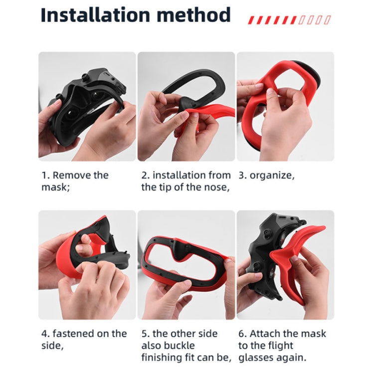 For DJI Avata Goggles 2 Eye Pad Silicone Protective Cover(Red) by buy2fix