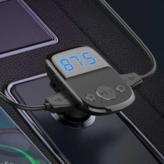 LDNIO C706Q QC3.0+AUTO-ID Car Bluetooth FM Music Digital Display Car Charger with Micro USB Cable - Car Charger by LDNIO | Online Shopping UK | buy2fix