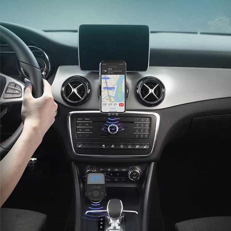 LDNIO C706Q QC3.0+AUTO-ID Car Bluetooth FM Music Digital Display Car Charger with 8 Pin Cable by LDNIO