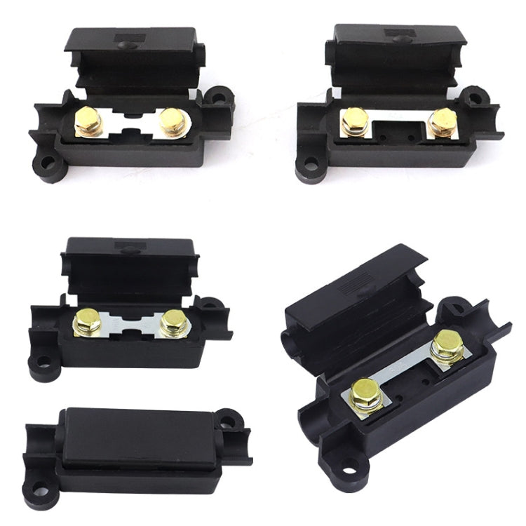 10pcs 100A Small Fork Bolt Fuse Block Car Air Conditioning All The Way Fuse Box Fuse Holder(Black) - Fuse by buy2fix | Online Shopping UK | buy2fix