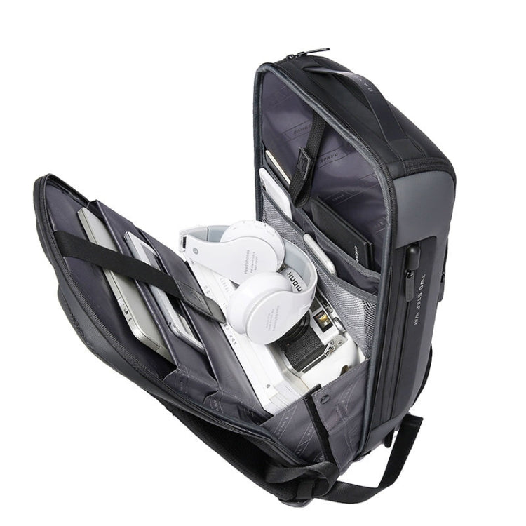 BANGE BG-7216plus Antitheft Waterproof Travel Men Backpack 15.6 Inch Laptop Bag(Black) - Backpack by BANGE | Online Shopping UK | buy2fix