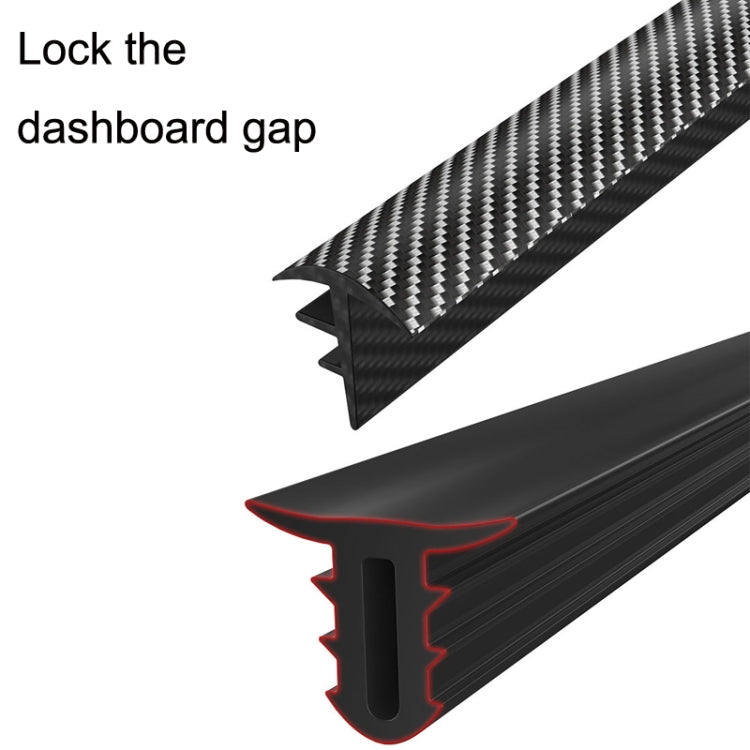 N856 Carbon Fiber Pattern Car Elastomer Seal Rubber Strip Instrument Panel Leakproof Dustproof Soundproof Universal - sealing strips by buy2fix | Online Shopping UK | buy2fix