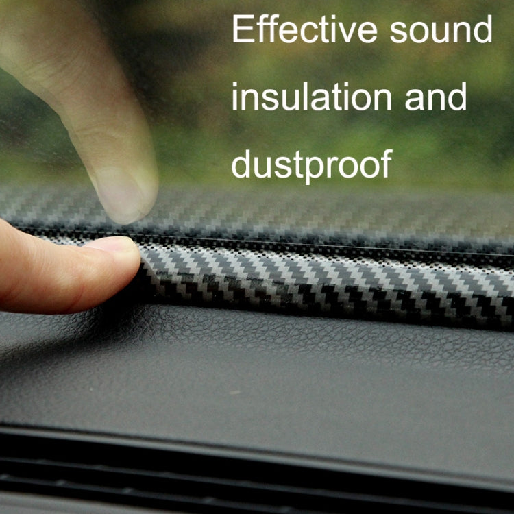 N856 Carbon Fiber Pattern Car Elastomer Seal Rubber Strip Instrument Panel Leakproof Dustproof Soundproof Universal - sealing strips by buy2fix | Online Shopping UK | buy2fix