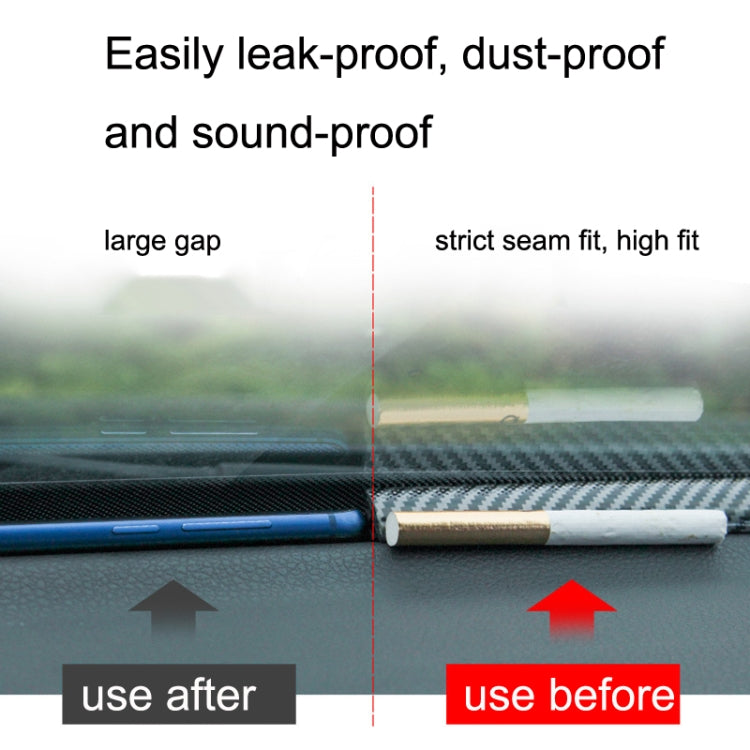 N856 Carbon Fiber Pattern Car Elastomer Seal Rubber Strip Instrument Panel Leakproof Dustproof Soundproof Universal - sealing strips by buy2fix | Online Shopping UK | buy2fix