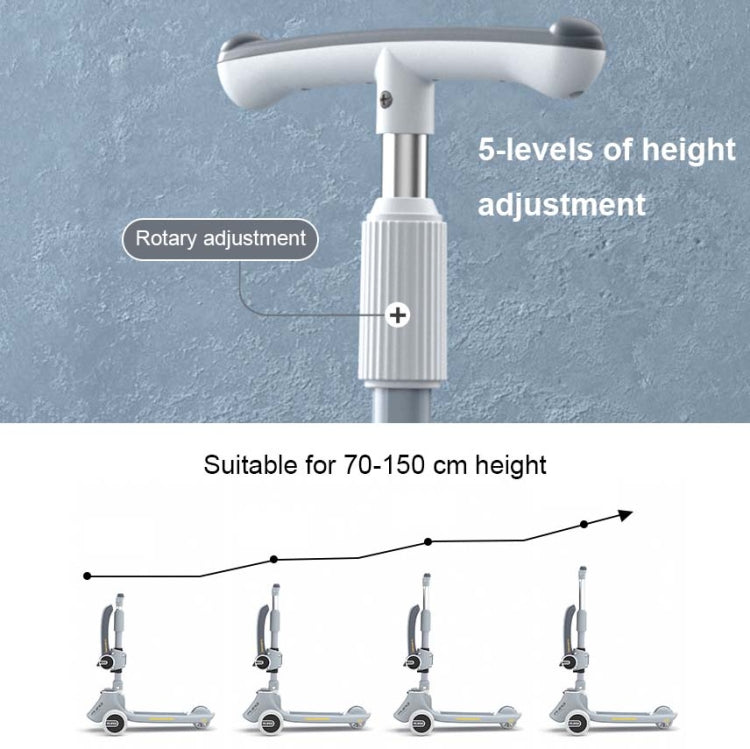 MIJIAQI 01 3 In 1 Multifunctional Foldable Children Scooter with Music and Lights, Spec: White Seat by MIJIAQI