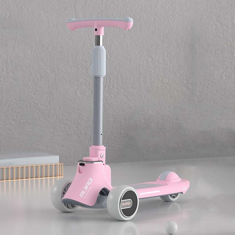 MIJIAQI 01 3 In 1 Multifunctional Foldable Children Scooter with Music and Lights, Spec: Pink - Electric Scooters by MIJIAQI | Online Shopping UK | buy2fix