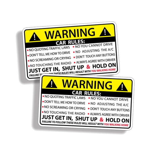 10 PCS Car Safety Warning Rules Sticker - Decorative Sticker by buy2fix | Online Shopping UK | buy2fix