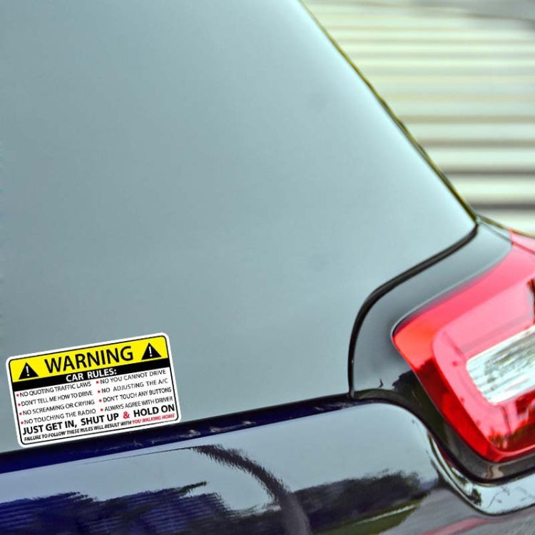 10 PCS Car Safety Warning Rules Sticker - Decorative Sticker by buy2fix | Online Shopping UK | buy2fix