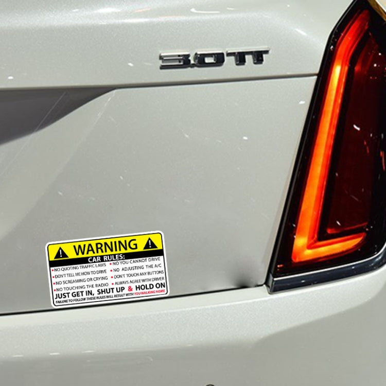 10 PCS Car Safety Warning Rules Sticker - Decorative Sticker by buy2fix | Online Shopping UK | buy2fix