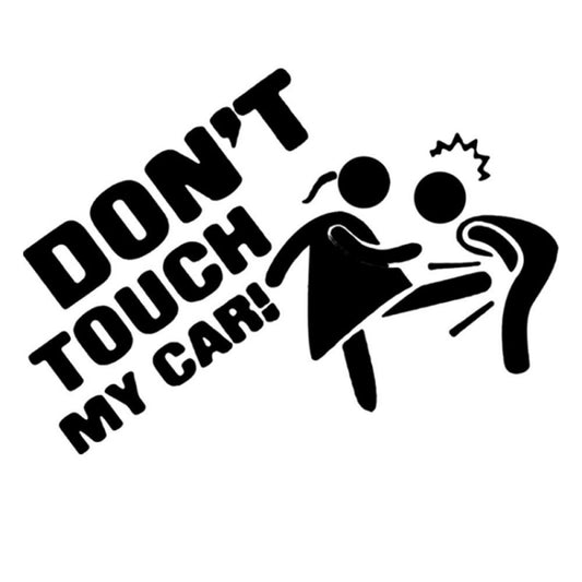 10pcs Car Sticker Do Not Touch My Car Personalised Reflective Warning Sticker(Black) by buy2fix