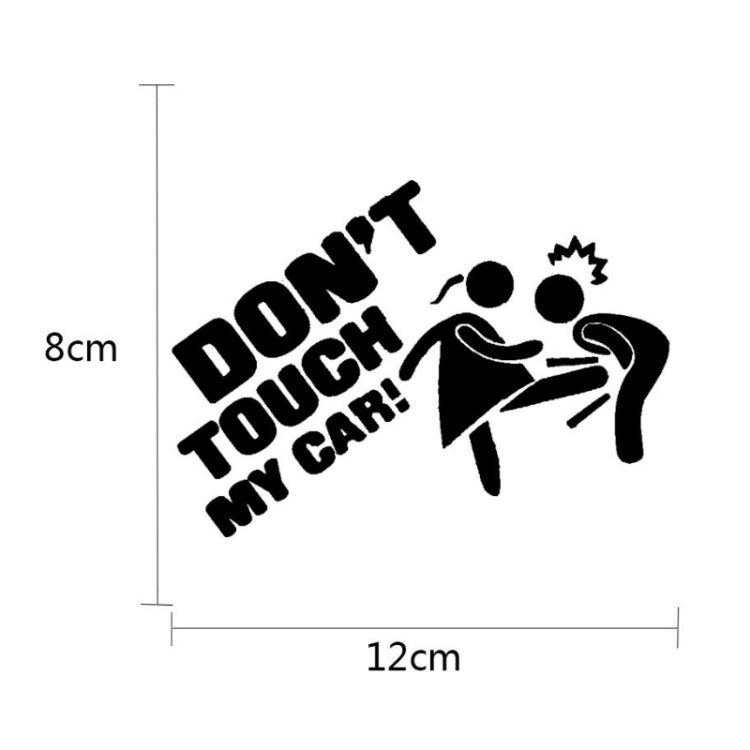 10pcs Car Sticker Do Not Touch My Car Personalised Reflective Warning Sticker(Black) - Decorative Sticker by buy2fix | Online Shopping UK | buy2fix
